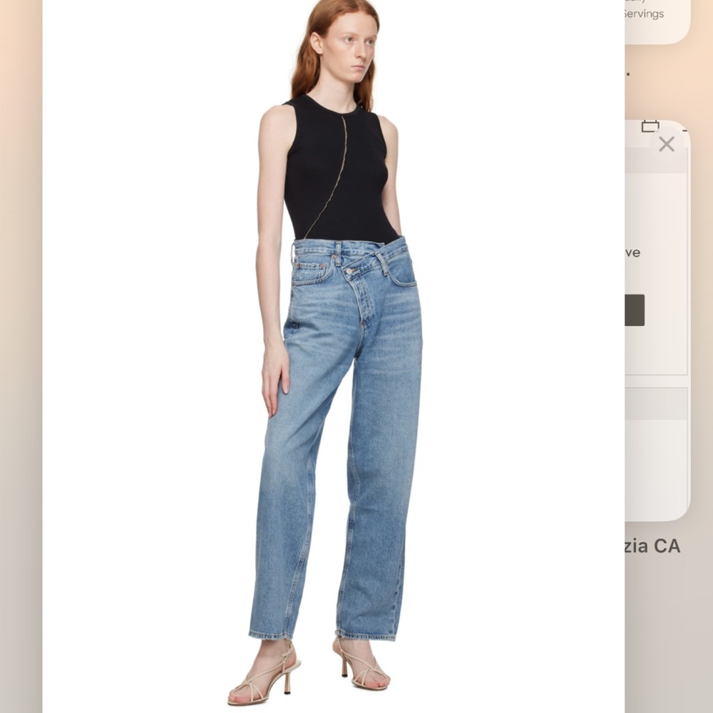A Gold E Blue Criss Cross Jeans Size 26